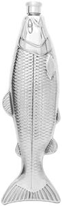Outset Travel Flask, Stainless Steel Fish Travel Flask, 4 Ounce Capacity