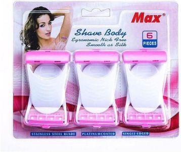 BEYKURY Max Soft Care Bikini Shaving Razor for Women and Girls Body Hair Remover Razor (Pack of 6)