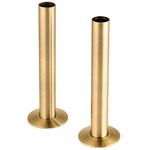 Sandy Beach Brass Pipe Covers, Gold Radiator Pipe Covers - Gold Pipe Radiator Cover, Brushed Brass Pipe Covers, Brass Radiator Pipe Covers, Radiator Pipe Collars, Sleeves & Collars 130mm x 18mm