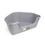 So Phresh High-Back Corner Grey Litter Box 26.25" L x 21.5" W x 10" H