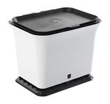 Full Circle Fresh Air Odor-Free Kitchen Compost Bin, Black and White