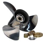 Boatman 13x19 Stainless Steel Outboard Propeller fit Mercury Engine 40/50/70/75/80/90/100/115/125/140 HP,15 Spline Tooth,RH