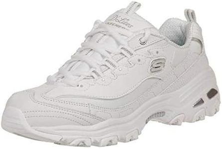 Skechers womens D'lites Fresh Start Wide Fashion Sneaker, White, 11 Wide US