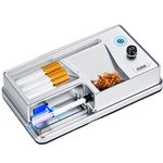 MNSSRN Electric Cigarette Roller, Automatic Cigarette Roller for Smoker Factory, Smart Induction Pause, Roller Tobacco Filler Machine,Silver,6.5mm