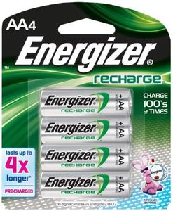 Energizer Rechargeable AA NiMH Batteries