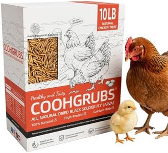 coohgrubs Premium Quality Dried Black Soldier Fly Larvae, Natural Nutritious Grubs for Chickens, High Protein and Calcium Rich Treats for Laying Hens, Ducks, Geese, Turkeys, Quails and More