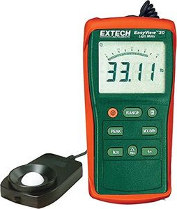 Extech EA30 Easy View Wide Range Light Meter (40 to 40,000 Foot Candles), Manufacturer Warranty