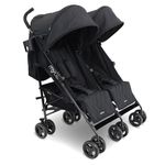 My Babiie MB12 Double Stroller – Twin Pushchair from Birth to 15kg (Approx. 3 Years), Lightweight, Compact Umbrella Fold, Travel Buggy with 2 Cup Holders, Rain Cover – Black