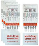 4 x 7-in-1 Rapid Drug Test Dip Cards | Professional Urine Drug Tests Kit | Test for Cocaine, Opiates, Methadone, Amphetamines, Cannabis, Ecstasy & Benzodiazepines