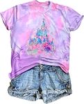 Magical Shirt for Women Believe in Magic Kingdom Tshirt Saying Letter Printed Graphic Tee Family Happy Vacation Tops