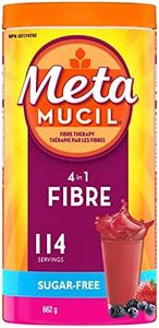 Metamucil, Daily Psyllium Husk Powder Supplement, Sugar-Free, 4-in-1 Fibre for Digestive Health, Berry Smooth Flavored Drink, 114 Servings