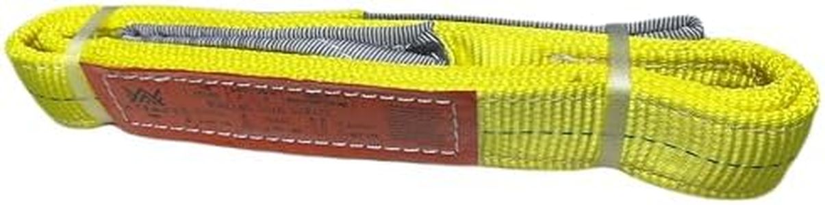 ATERET Twisted Eye Polyester Lift Sling I 2" x 4 feet I Heavy Duty Lifting Web Sling I (2" x 4')