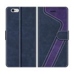 MOBESV Phone Cover For iPhone 6S, Flip Wallet Case for iPhone 6S / iPhone 6 Phone Case, Dark Blue/Violet