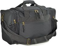 DALIX 17" Duffle Travel Bag Front Mesh Pockets in Black