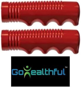 Hunt Wilde Grips, 3/4" (inch) Bicycle Grips, 1 Pair of Handlebar Grips Bundle with 1 GoHealthful Fridge Magnet