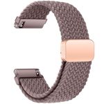 AGUPERFIT Watch Bands 20mm, Braided Loop Nylon Watch Straps Stretchy Replacement Watch Bracelet with Adjustable Magnetic Buckle for Smartwatch/Wristwatch Men Women (20mm, Smoke Violet)