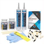 Corner Crack Repair KIT - DIY Flexomeric Foundation Crack Repair Kit - Polyurethane Foam - Hairline to 1/16" Wide Concrete Cracks - Low-Pressure Injection Method (FLEXKIT-201) with Corner Ports