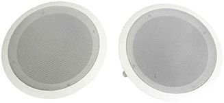 Pyle 8'' 2-Way Midbass Woofer Speakers-Pair In-Wall/In-Ceiling Woofer Speaker System 1'' High-Temperature Voice Coil Flush Mount Design w/50Hz-20kHz Frequency Response 250 Watts Peak-Pyle PDIC81RD