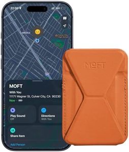 MOFT Magnetic Wallet Stand with Apple Find My, Compatible with iPhone 17/16/15/14/13/12 Series, Angle Adjustment & Magsafe Compatible MOVAS Phone Stand, Terracotta