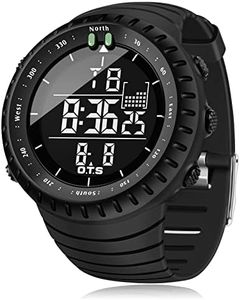 PALADA Men's Digital Sports Watch Waterproof Tactical Watch with LED Backlight Watch for Men (Black)