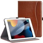 Ztotop Case for New iPad 7th Generation 10.2 Inch 2019,Premium PU Leather Slim Folding Stand Cover with Auto Wake/Sleep,Multiple Viewing Angles for Newest iPad 7th Gen 10.2'' 2019,Amber