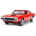 BlackZone Dodge Charger Metal Pull Back Die Cast Metal Car with Light and Sound for Kids (Red)