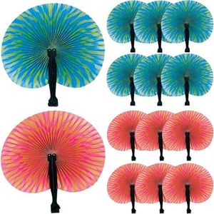 Fun Express - Bright Tropical Fans - Party Supplies - Favors - Fans - 12 Pieces