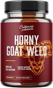 Horny Goat Weed Extract - Libido Supplement for Men & Women - Boosts Sex Drive & Increases Desire Naturally - Extra Strength Herbal Formula - With Maca Root & Tongkat Ali - By California Products