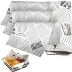 100Pcs Wrap Paper Greaseproof, Deli Wax Sheets Wrap Paper, Oil-resistant, Dry Waxed Deli Paper Sheets, Resistant to Temperatures 150°C, Suitable for Picnic, Festival (White)