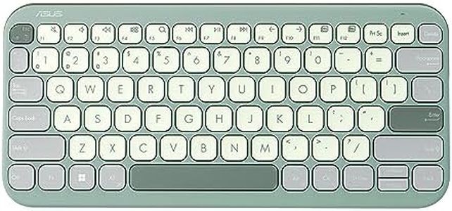 ASUS Marshmallow Kw100 Keyboard, Supports Up to 3 Devices, 1.6Mm Key Travel, Scissor Keys, Compact & Lightweight Keyboard, Bluetooth (Color - Green Tea Latte)