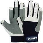 Strong Amara Navy Blue Sailing Gloves Enforced Palm Breathable Glove For Boating, Fishing, Kayaking, Canoeing, Skiing, Riding, Running, Hiking, Indoor-Outdoor Full Fingered XSmall-XXLarge (2X-Large)