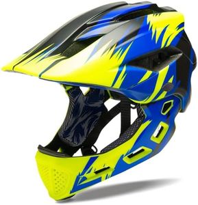 Natuway Kids Full Face HelmetS for Cycling Scooter Skateboard BMX Bike Roller-Skate Protective Gear Blue