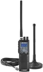 Cobra HHRT50 Road Trip CB Radio - 2-Way Handheld Emergency Radio with Access to Full 40 Channels & NOAA Alerts, Rooftop Magnet Mount Antenna and Omni-Directional Microphone, Black, 6.3" x 2" x 1.75"