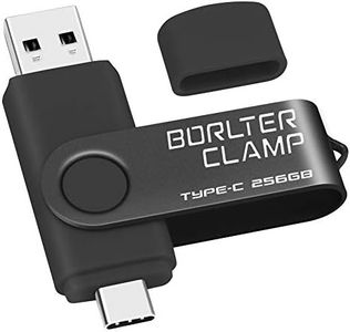 256GB USB Type-C Flash Drive, BorlterClamp USB C 3.0 Jump Drive Memory Stick Dual Port for Android Smartphones Samsung Galaxy S10/S9/S8/Note 9, LG, Huawei, Tablets & Computer (Black)