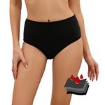 Leoparts Period Swimwear Leakproof Bikini Bottoms Black High Waisted Coverage Swimsuit Bottom for Girls Teens Women, Black 853, 3X-Small