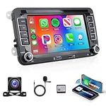 Android Car Stereo for VW Jetta Seat Passat Tiguan CC Golf Skoda with Apple Carplay/Android Auto 7” HD Touchscreen Headunit GPS WiFi Bluetooth SWC FM with Backup Camera