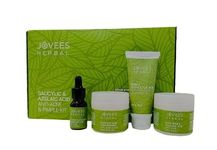 Jovees Herbal Salicylic & Azelaic Acid Anti-Acne & Pimple Facial Kit | For Oily & Acne Prone Skin | Easy 4 Step Facial Kit | For Multiple Use | For Men & Women 215g