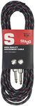 Stagg SGC6VT BK 6m S Series Vintage Tweed Instrument Cable - Black