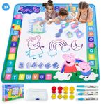 Peppa Pig Toys Water Doodle Mat - No Mess Colouring & Drawing Game Reusable Painting Aqua Mat, Water Art for Toddler Educational Learning Toys for Age 3 and Up Year Old Girls & Boys (100cm x 100cm)