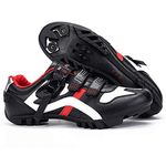 BUCKLOS Road Cycling Shoes Men Women, Precise Buckle Strap Mountain Bike Shoes Peloton Sneakers Spin Shoes MTB Bicycle Shoes Compatible with SPD/SPD-SL & Look Delta Lock/Unlocked Size: 5.5