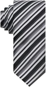 Mantieqingway Ties for Boys, Pre Self Solid Color Boys/Girls Ties, Neckties For Kids Wedding, Graduation, School Uniforms (Stripe Grey White)