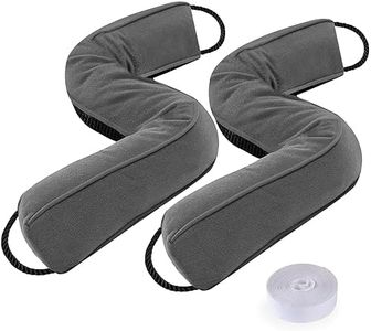 Sunolga 2 Packs 32 Inches 2LBs Weighted Door Draft Stopper Filled with Glass Beads & Cotton, Removable Machine Washable Sound Proof Under Door Draft Blocker with Anti-Abrasion Bottom for Door, Gray