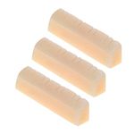 3Pcs Mandolin Bone Nut, Durable String Nut for 8 String Mandolin Instrument Replacement Repair Accessories