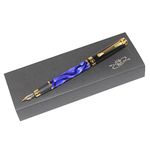 Gullor 500 Fountain Pen Blue and black with 5 color Gullor Ink Cartridges