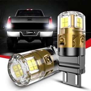 LASFIT L2 3157 3156 LED Reverse Lights Upgraded Super Bright 6000K Xenon White, 3056 3057 3047 4114 4157 4057 LED Bulbs Automotive Backup, DRL, Replacement Lamp Fit for 2008-2013 GMC Sierra 1500, 2pcs