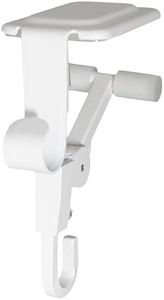 [Fireplace Stocking and Garland Hanger] - Each Mantle Holder Has Two Hooks for Dual Purpose - Hold Christmas Stocking and Hang Garland - Durable Wrought Iron - Padded Contact Points (3 Pack - White)