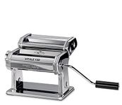 Küchenprofi Vital Manual Pasta Machine for 7 Dough Strengths, Made of Stainless Steel, Lasagne Plates, Tagliatelle and More, Includes Pasta Cutter, 3 Attachments, Motor Sold Separately