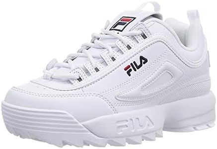 Fila F0540-0001 Women's Men's Sneakers Disruptor 2 Thick Sole Volume Sole, White, 23.5 cm D