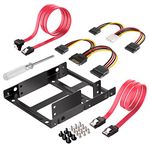 Inateck ST1002S 2"x2.5" SSD to 3.5" Internal Hard Disk Drive Mounting Kit Bracket (SATA Data and Power Cables Included)