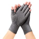 Hotcakes Compression Gloves for Arthritis Pain Relief-Snug Elastic Arthritis Gloves for Women and Men Offers Hand Support for Carpal Tunnel, Raynauds and Provide Arthritis Relief for Hands (Grey, M)